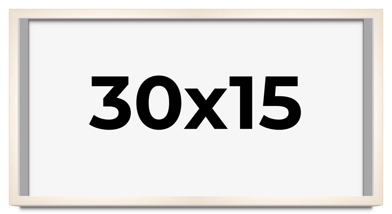 Panoramic Minimalist White Picture Frame - UV Acrylic, Foam Board Backing, Hanging Hardware